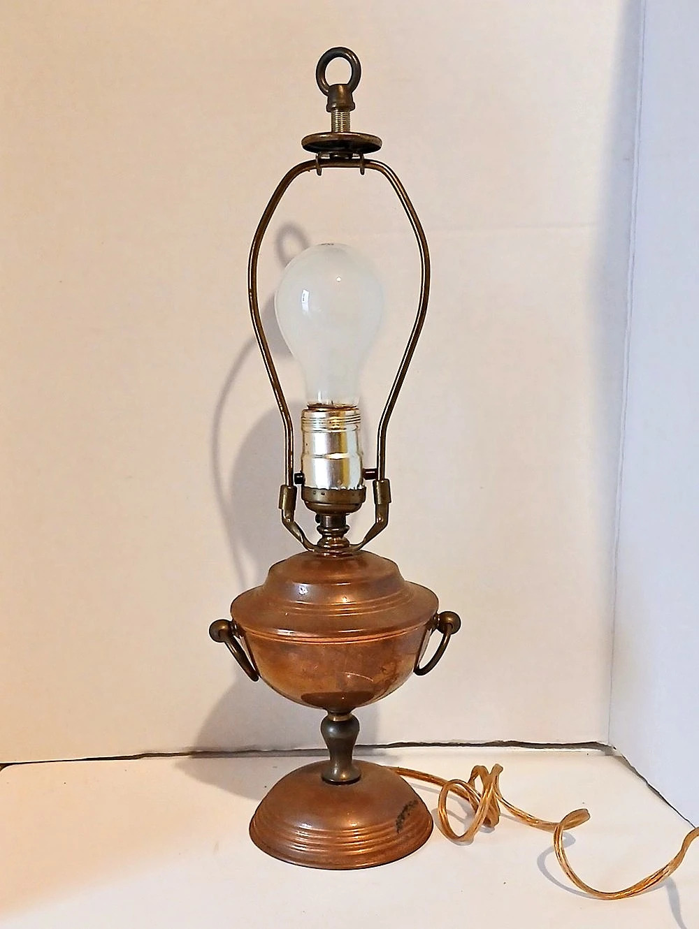 Vintage Table Lamp Brass Copper